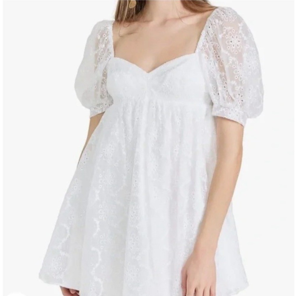 Amanda Uprichard Candia White Eyelet Dress Bridal Shower Graduation‎ Size M